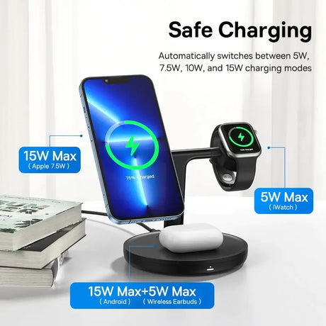 Wireless charging station for iphone, ipad, and android