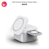 the wireless charging station with a white cover