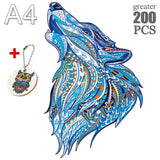 a4 wolf head pendant necklace