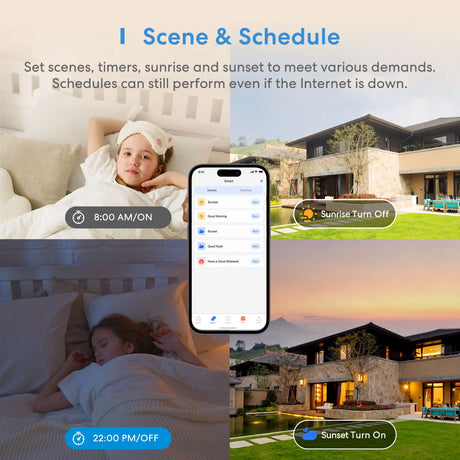 a woman laying in bed with a smart home app