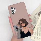 a woman holding a phone case with a picture of her