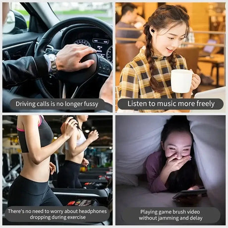 A woman is sitting in the car and drinking coffee