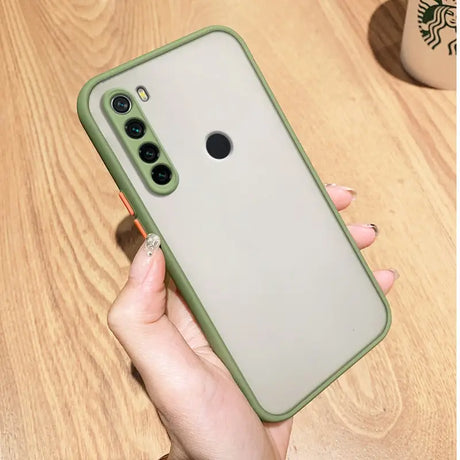 the back of a green iphone case