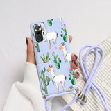 a woman holding a phone case with a cactus pattern