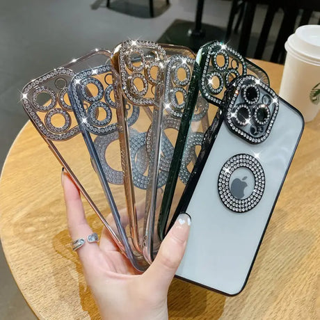 a woman holding a phone case with a bunch of keys