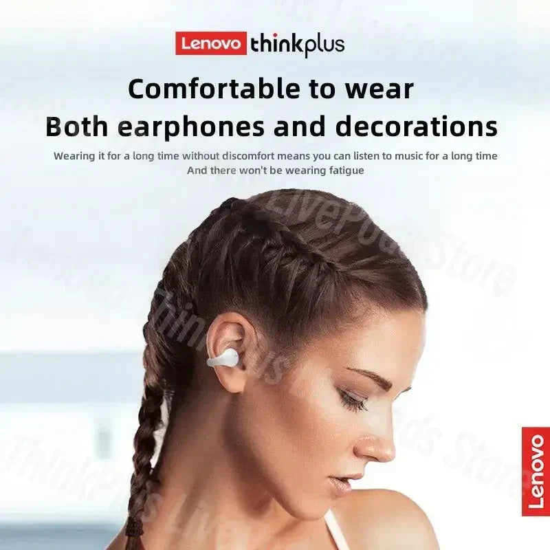 a woman with a pair of earphones on her head