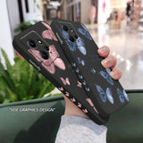 a woman holding a phone case with a floral pattern