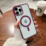 a woman holding a phone case with a phone holder