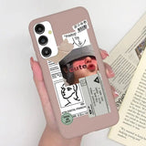a woman holding a phone case with a photo of her face