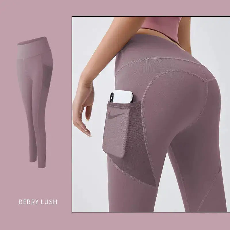 Yoga Workout Leggings With Pocket Leggings Sport Girl Gym Leggings Women  Tummy – Oz Marketplace