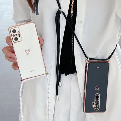 A woman wearing a white coat and black tie holding a cell phone