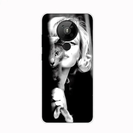 a cat with a woman’s face on it’s back cover for the motorola z3