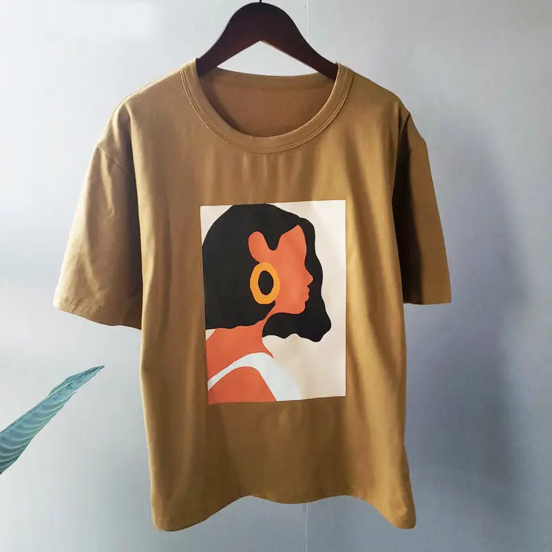 a t - shirt with a woman’s face on it