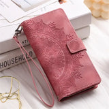 women wallet case with flower pattern