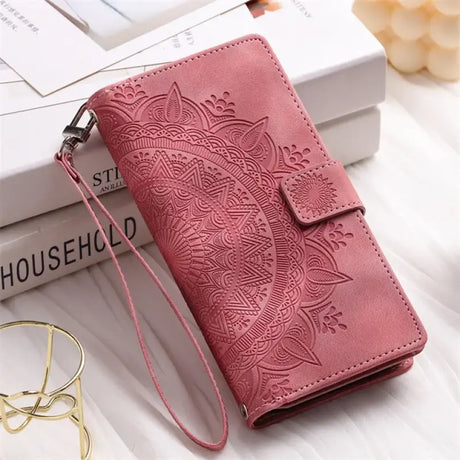 Women wallet case with flower pattern