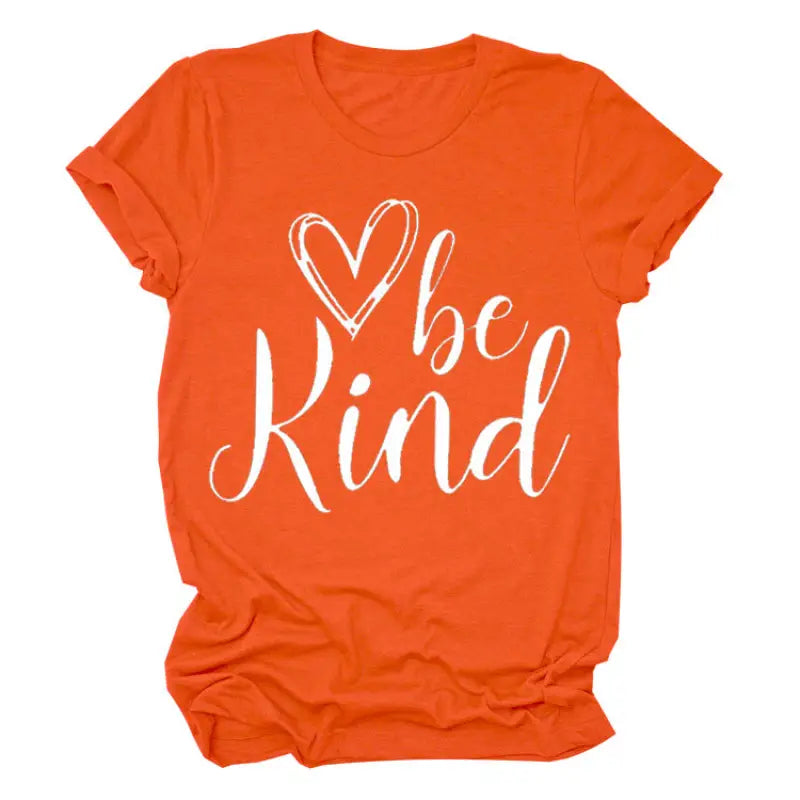 a t - shirt with the word’i love kid’in white on an orange background