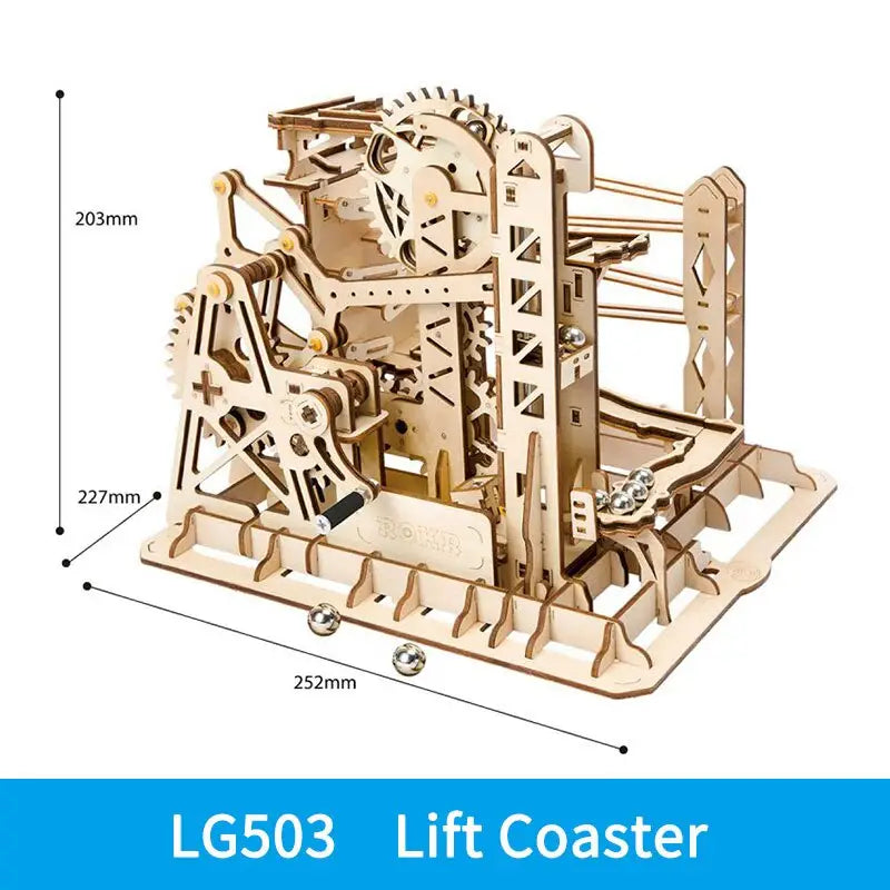 the wooden model of a machine