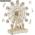 a wooden ferris with music notes on it