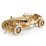a wooden model of a car