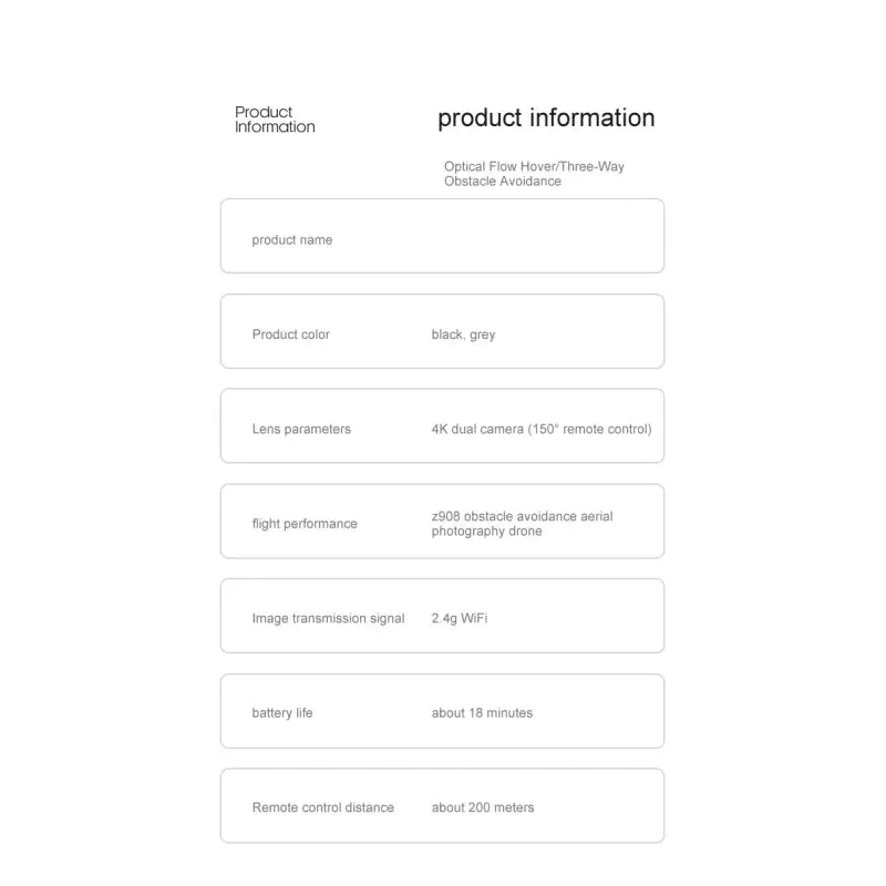 the product information page for product information