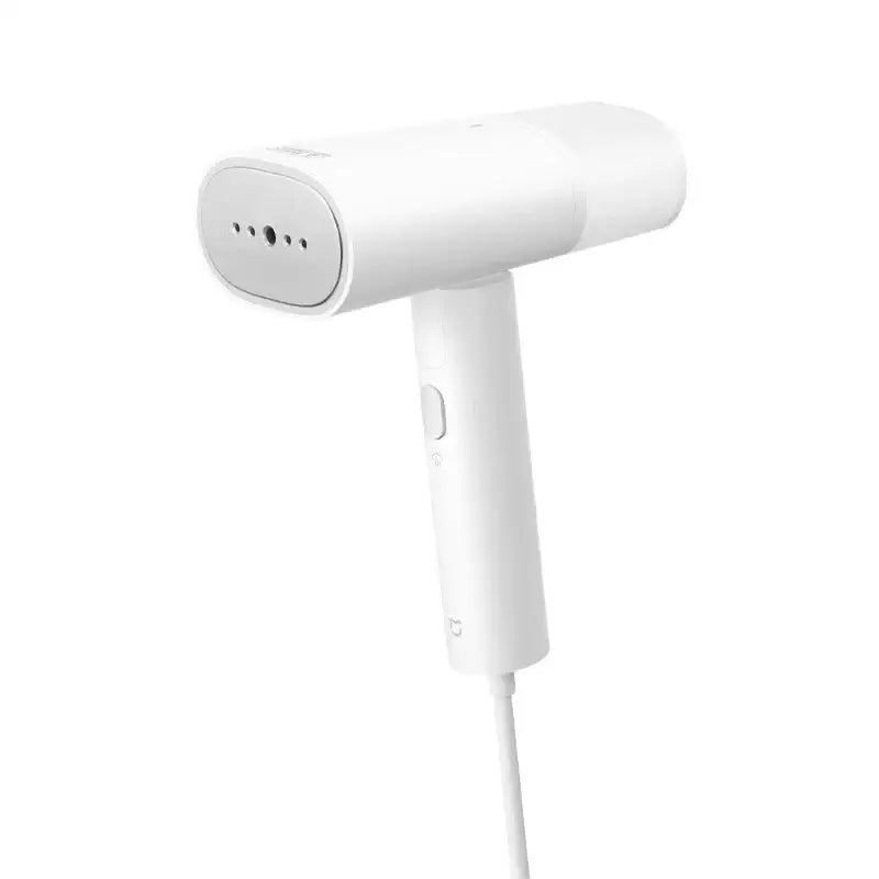 the white hair dryer is on a white background