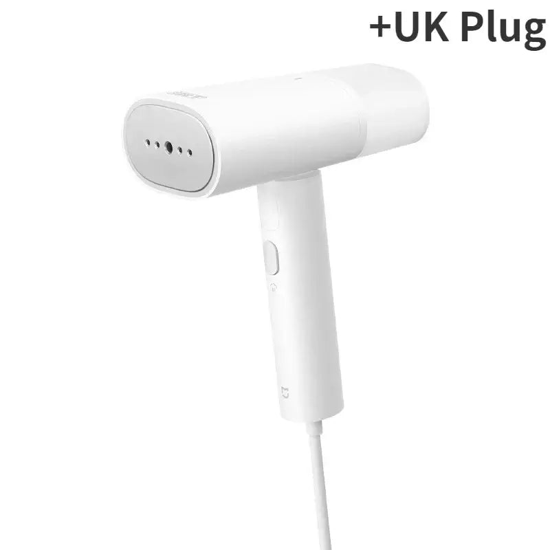 a white earphone with a white headphone attached to it