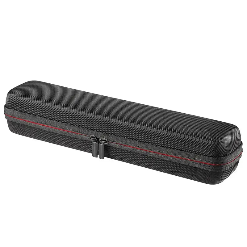 a black case with red trims