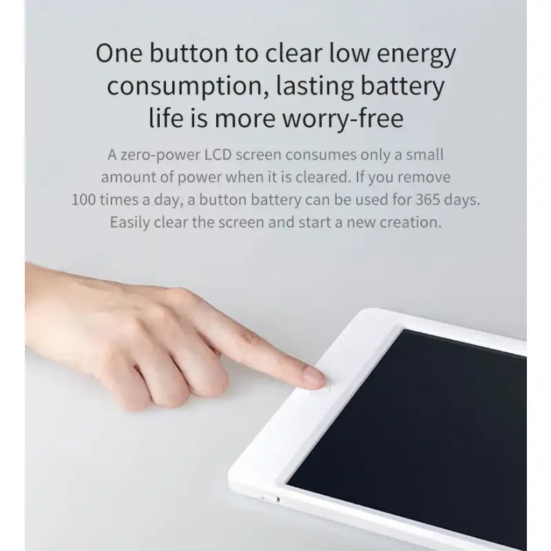 a hand holding an ipad with the text, ` ` ’
