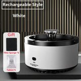 a white and black electric rice cooker with a black lid