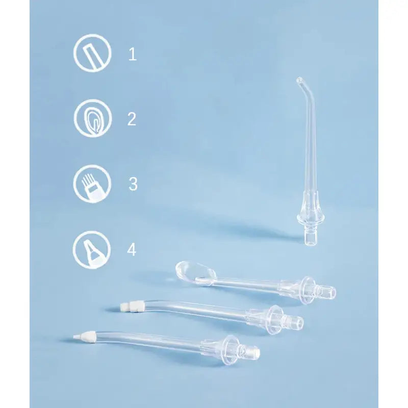 a pair of clear plastic straws with a white plastic straw