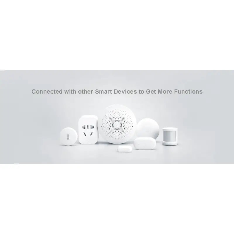 the white product is shown with the text connected with smart devices