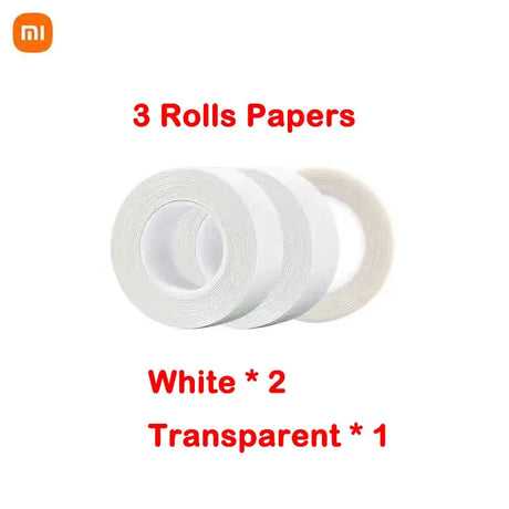 3 rolls white transparent tape for toilet toilet toilet toilet roll