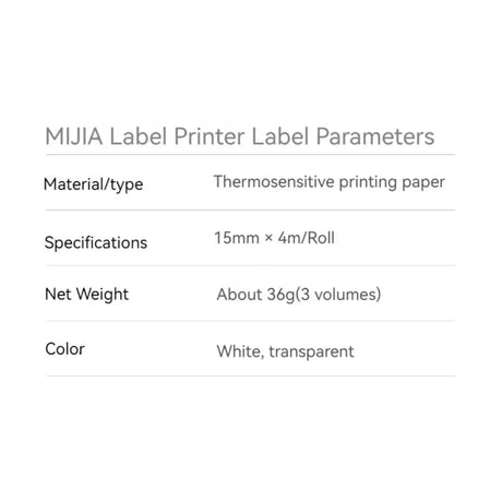 a close up of a white label on a printer paper