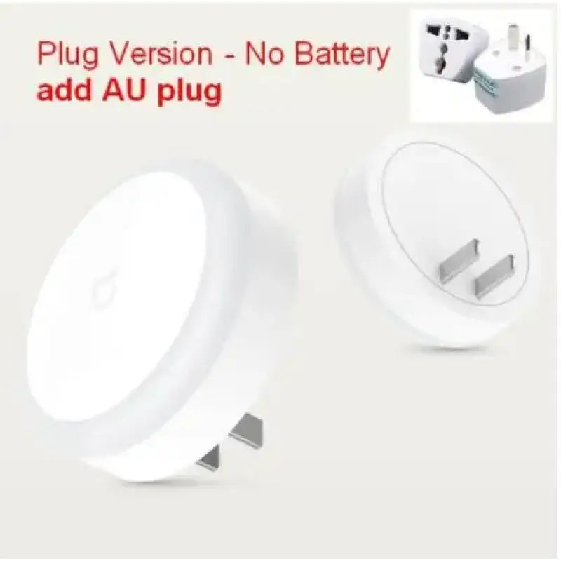 a close up of a white plug with a no battery plug