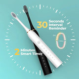 a toothbrush with the words 30 seconds and 30 minutes