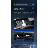 the inside of a car with the text compact size inside space can be placed at the center of the vehicle