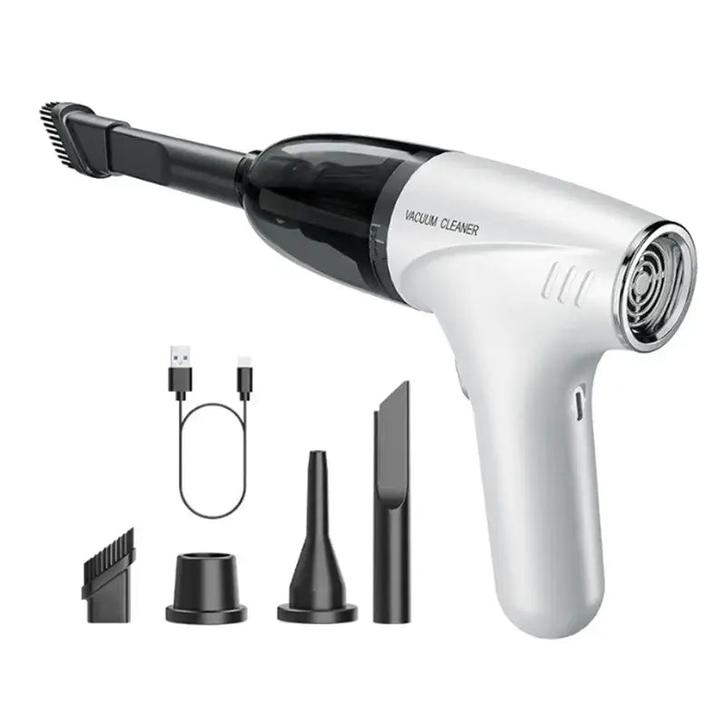 the hair dryer is shown with the attachment
