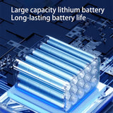 a blue and white image of a battery