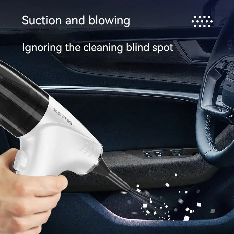 a car air freshener with a hand held in the air