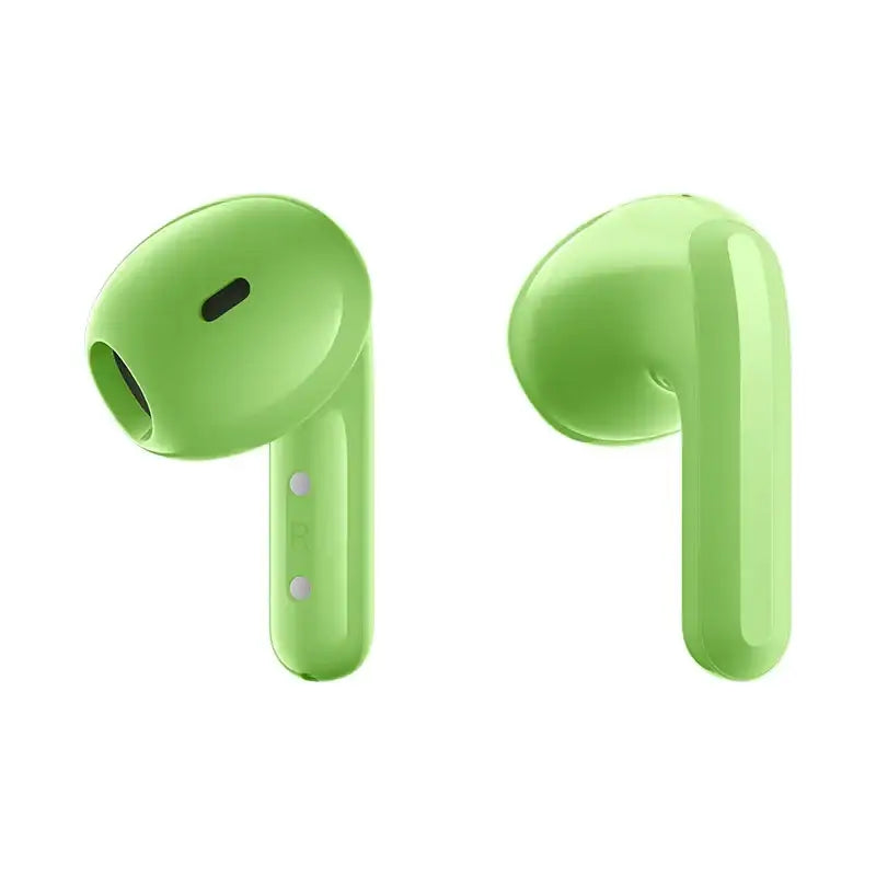 the apple airpods is a green earphone