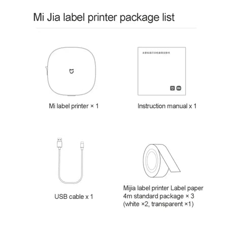 mijlabe packaging list