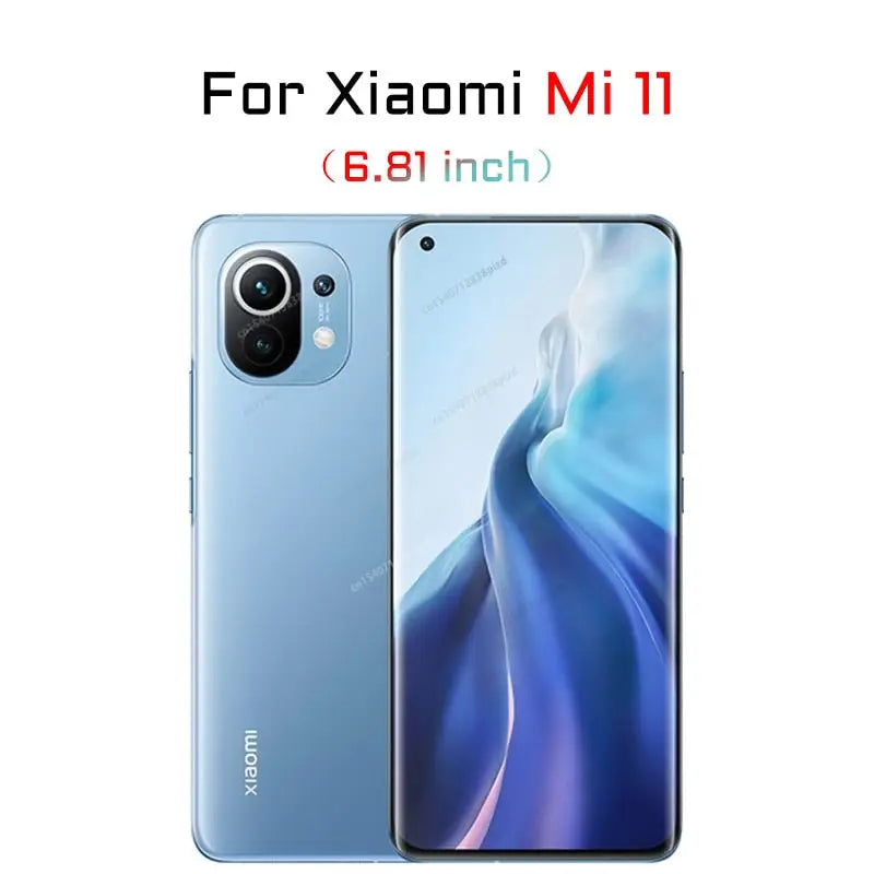 the xiaomi m11 smartphone is shown in blue