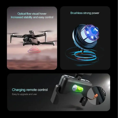 the drone is shown with different colors and features