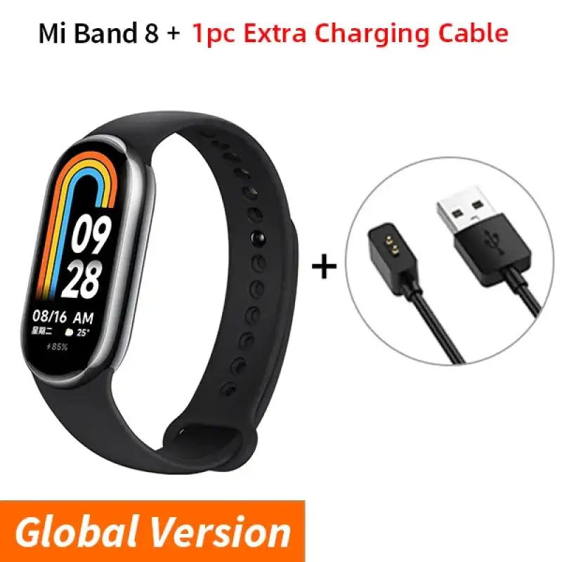 Xiaomio mi band 8 plus smart watch with charging cable