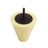 a yellow plastic cup with a black plastic lid