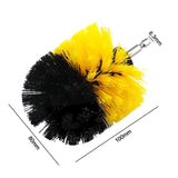 a yellow and black feather duster