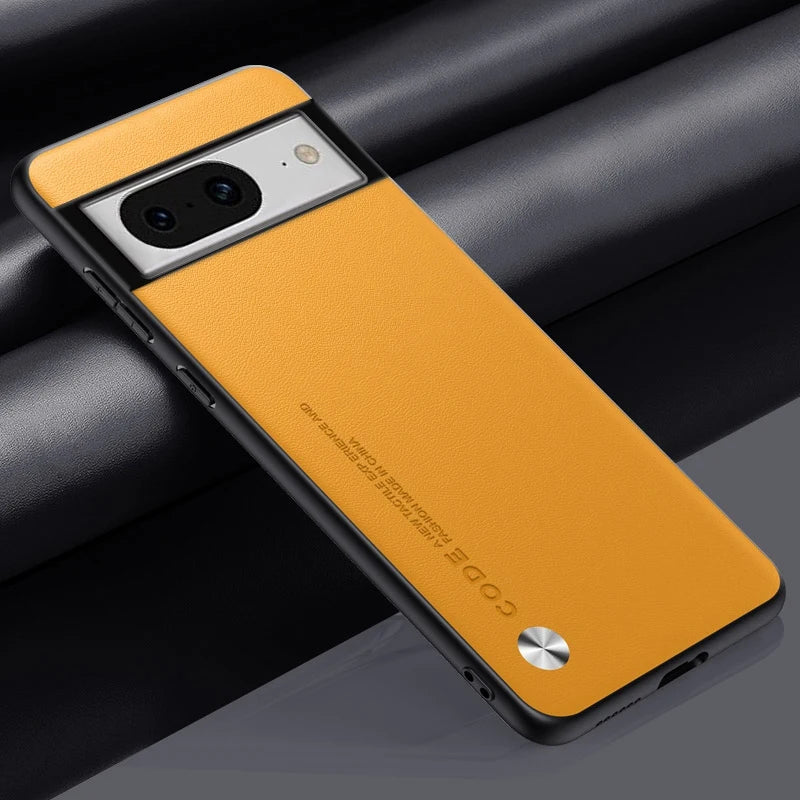 Yellow and black smartphone case with a distinctive camera cutout.