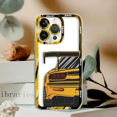 The yellow car phone case for the iphone