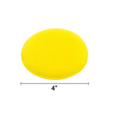 a yellow plastic ball with a white background