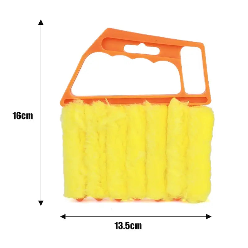 a yellow plastic bag with a handle and a handle